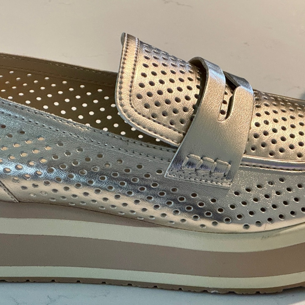 Dolce Vita Janine Slip-On Gold Metallic Perforated Wedge